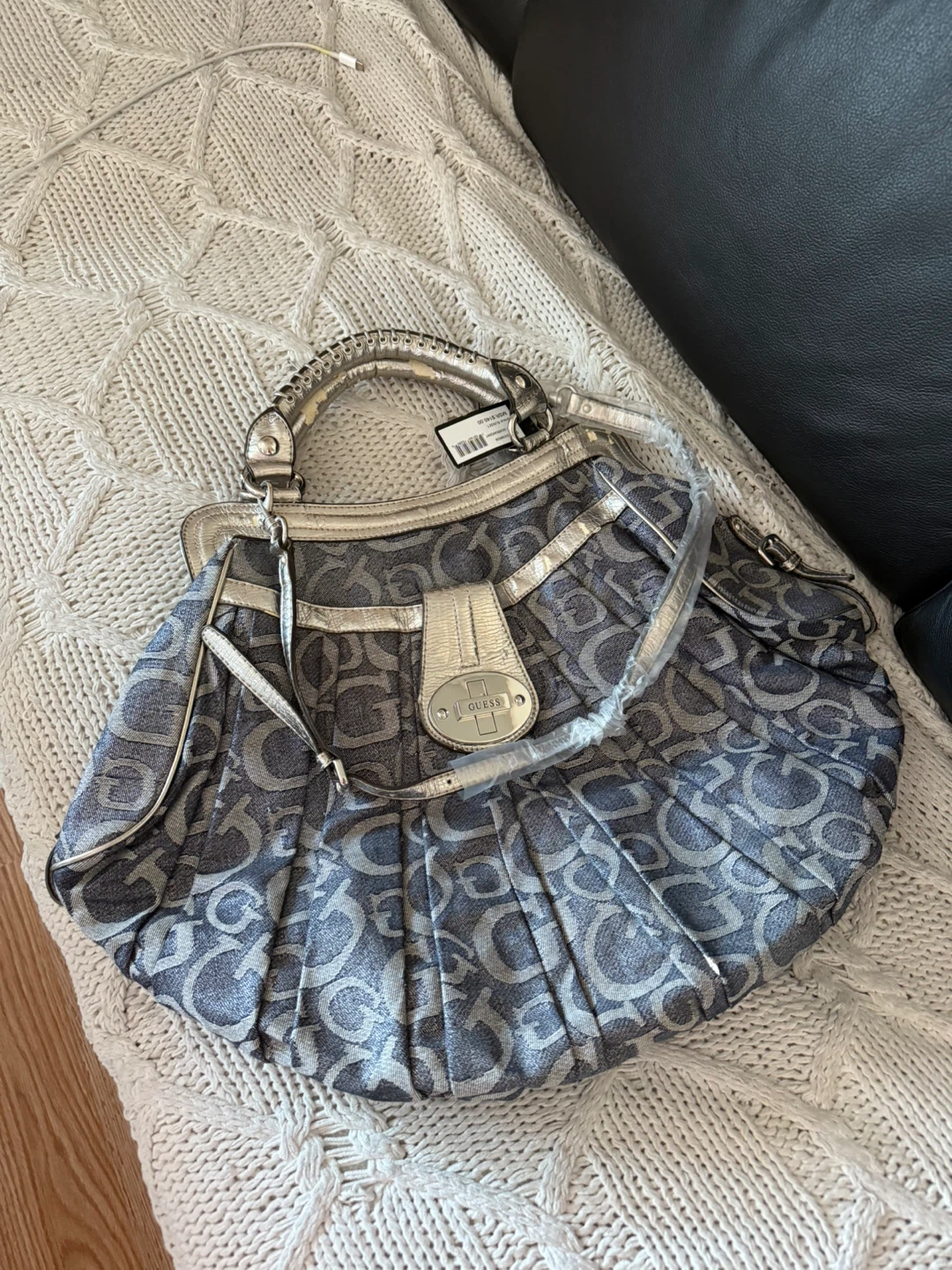 Guess Monogram Hobo Handbag