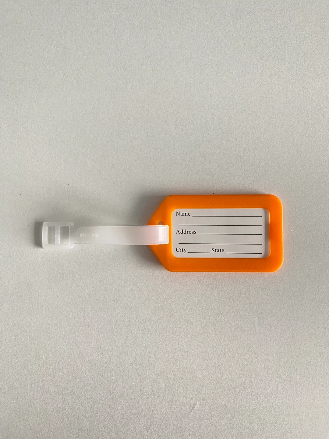 Orange Luggage Identifier Tag