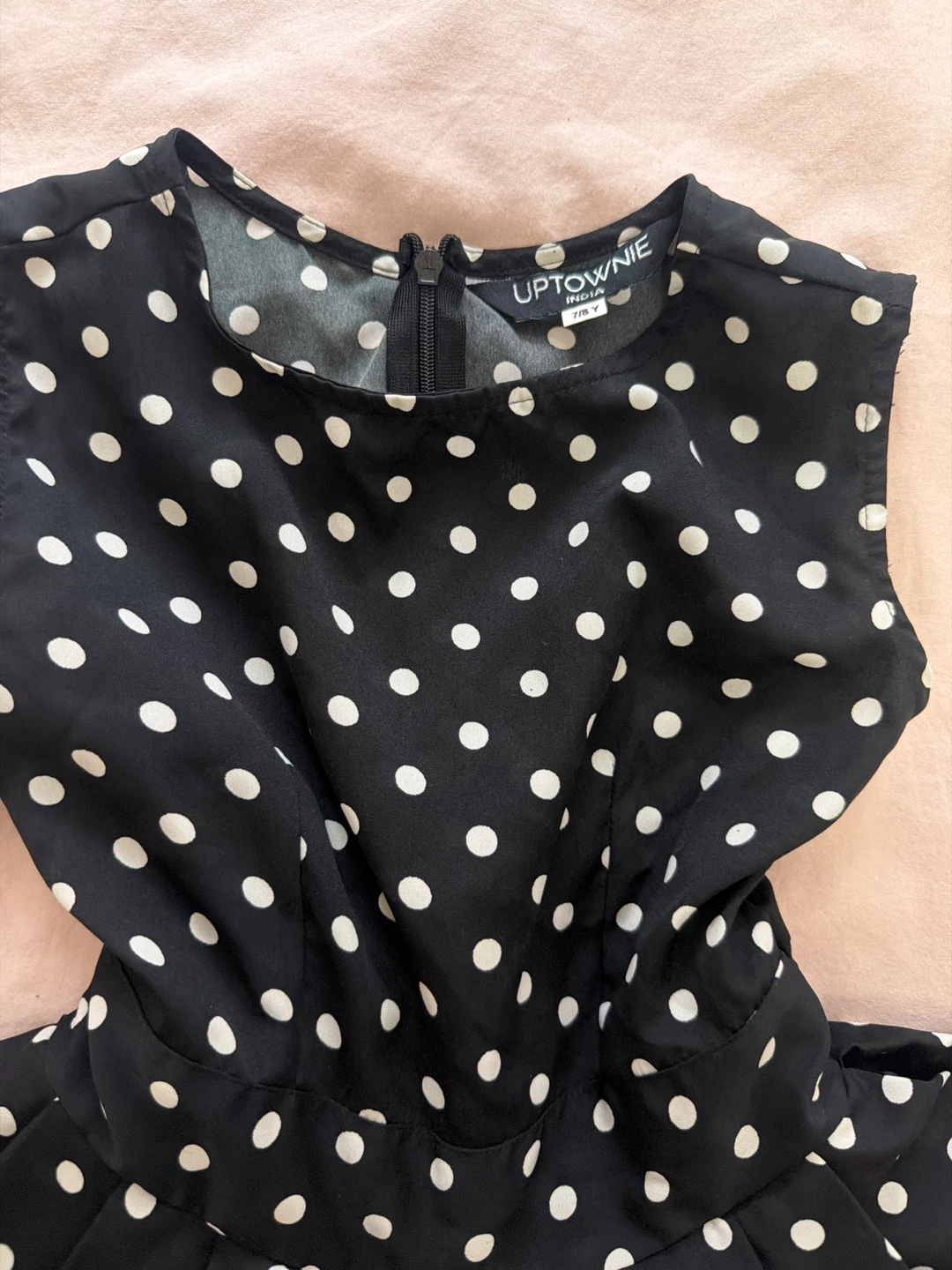Black Polka Dot Sleeveless Dress - photo 2