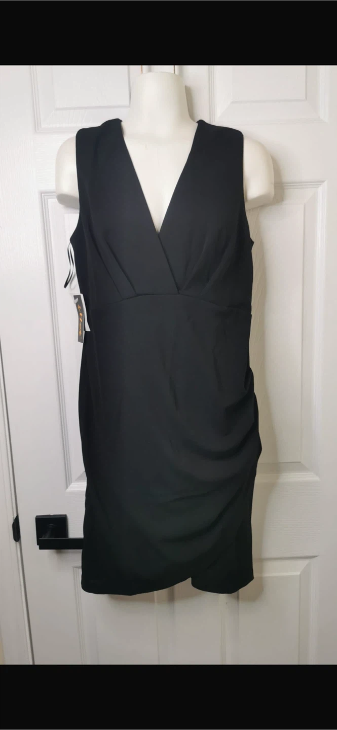 NEW! ihot Sexy Sleeveless Bodycon Ruched Faux Wrap Mini Dress - photo 4