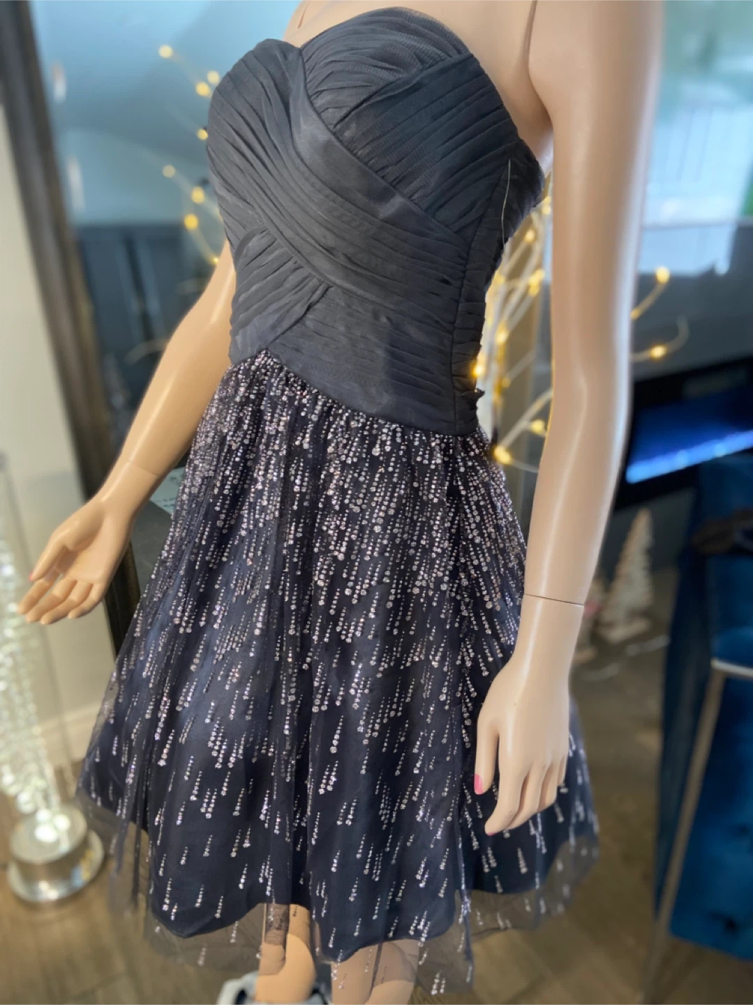 NWT: Strapless Embellished Party Dress Size 2 - photo 2