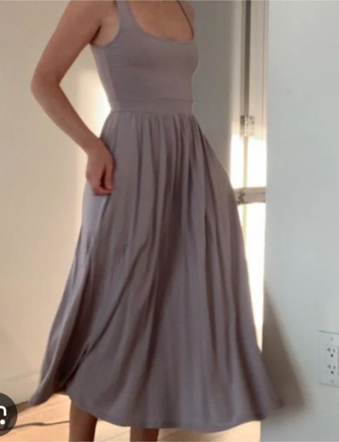 Wilfred Free Grey/lilac Sleeveless Midi Dress