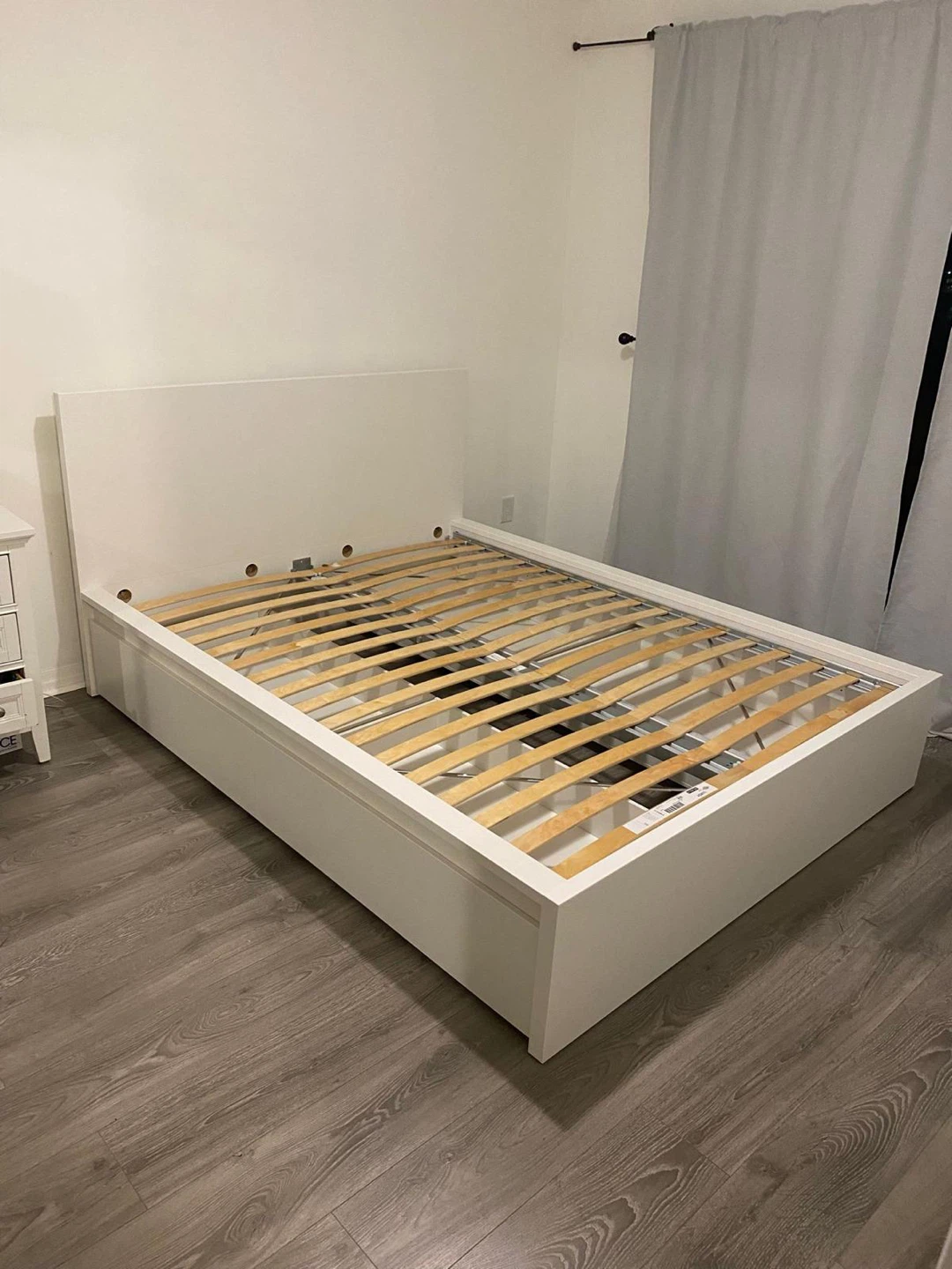 IKEA MALM White Queen Bed Frame with 4 Drawers