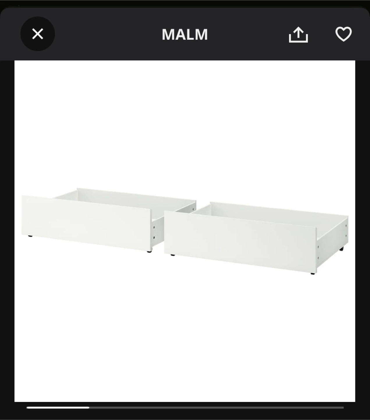 IKEA MALM White Queen Bed Frame with 4 Drawers - photo 3