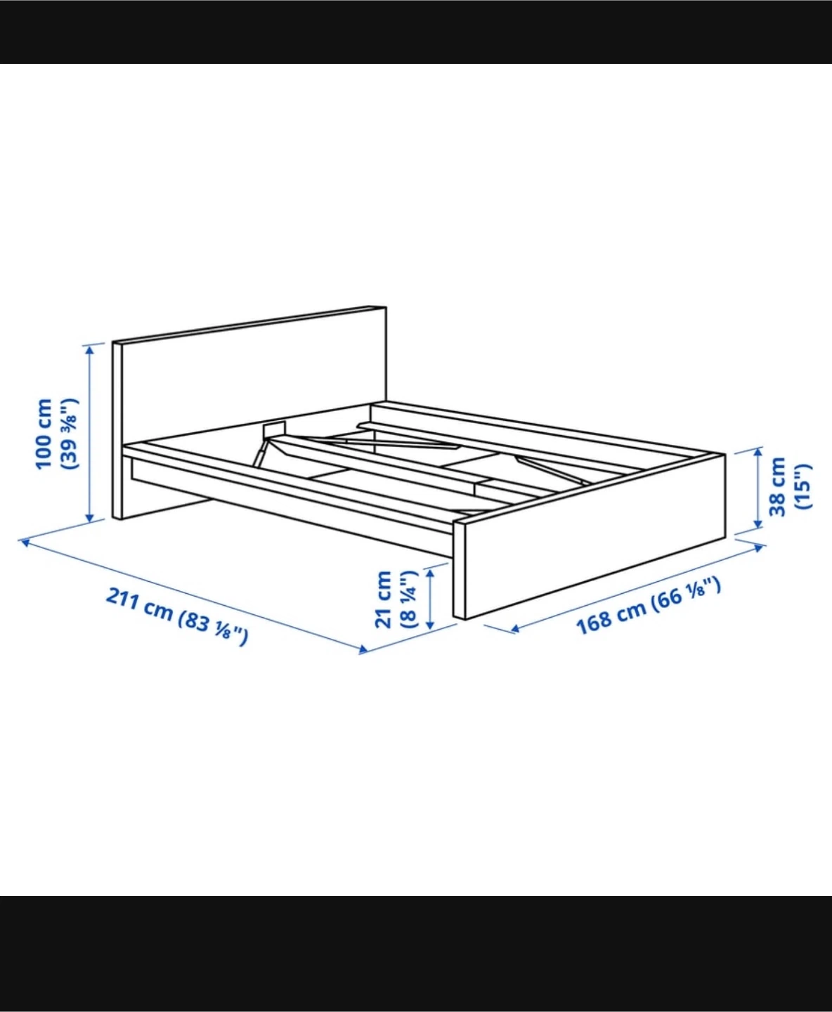 IKEA MALM White Queen Bed Frame with 4 Drawers - photo 4