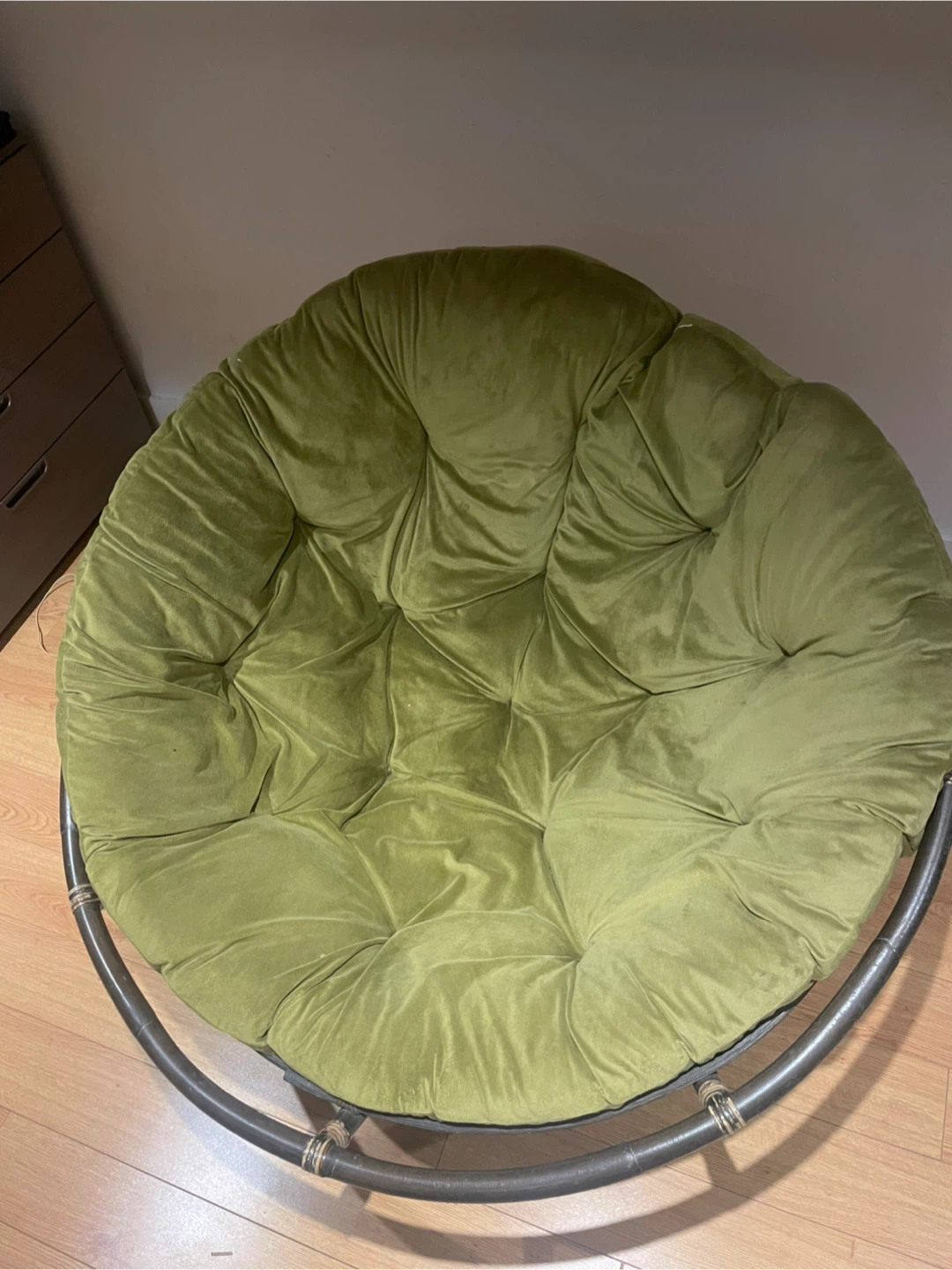 Papasan Chair with Green Cushion - photo 4