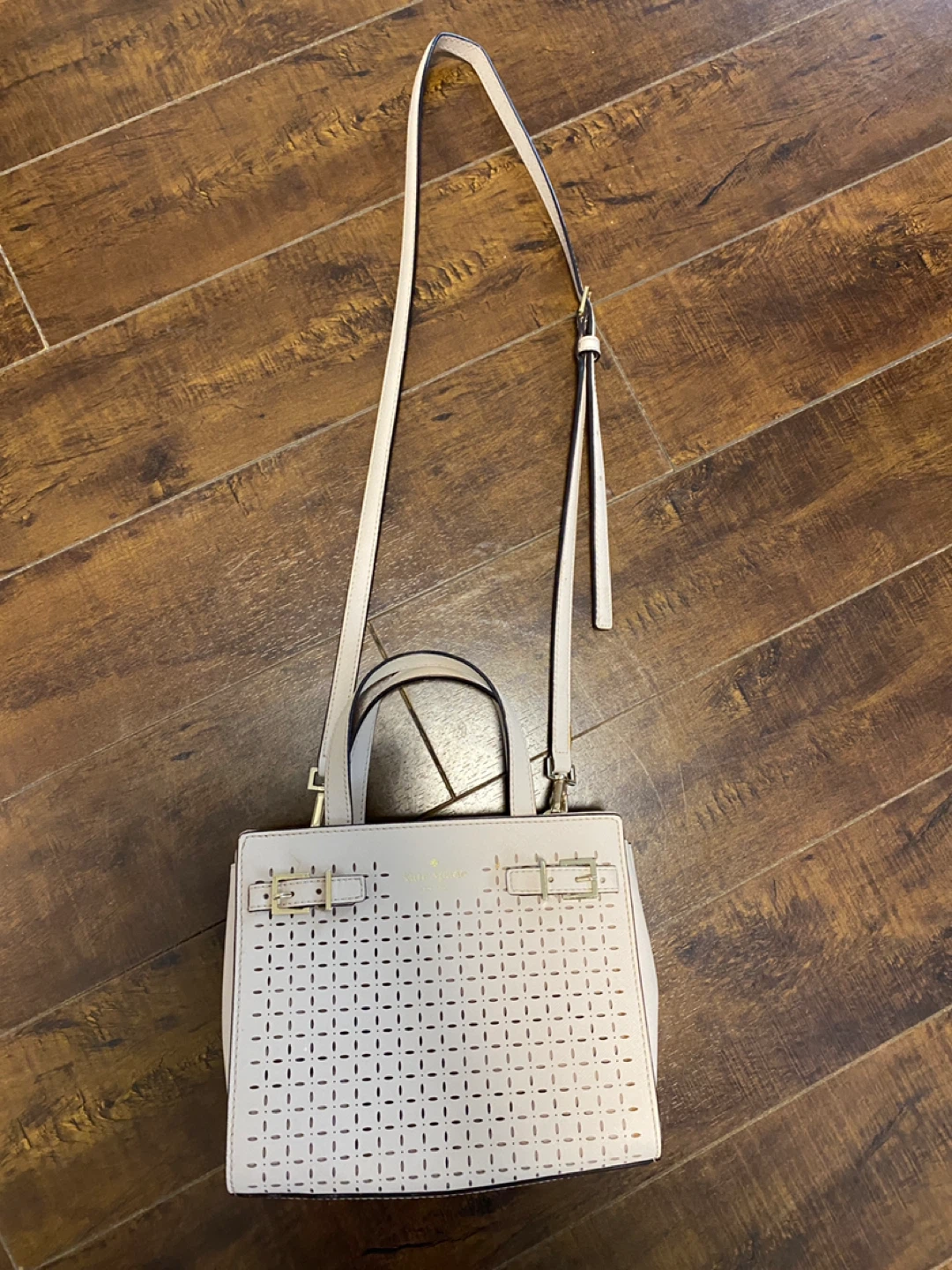 Kate Spade New York Satchel Perforated Leather Handbag