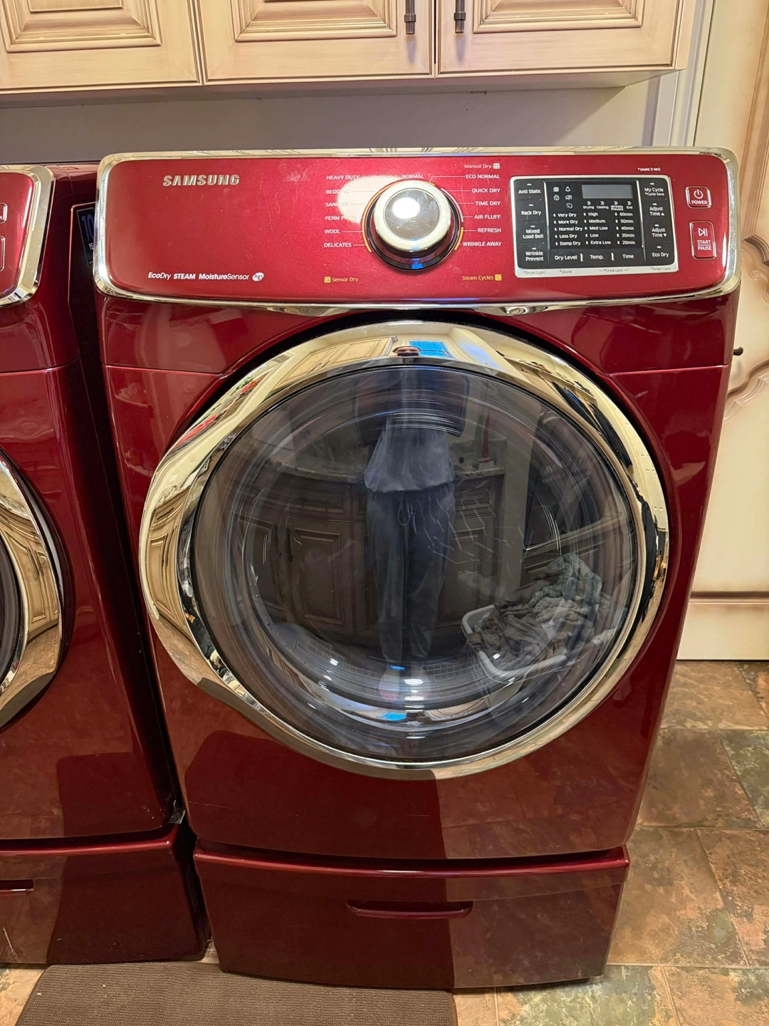 Samsung Front Load Washing and Dryer on Pedastals - Red - photo 2