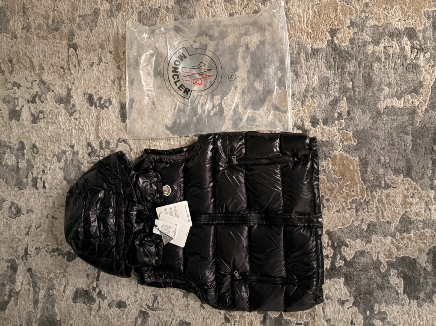Moncler Black Puffer Vest