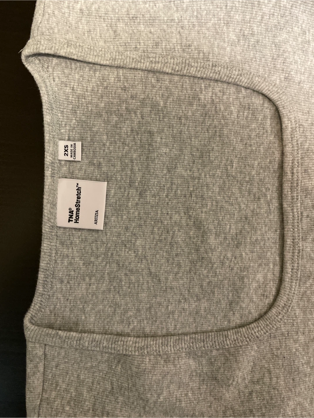 TNA HomeStretch Squareneck Top - Heather Chrome, 2XS - photo 2