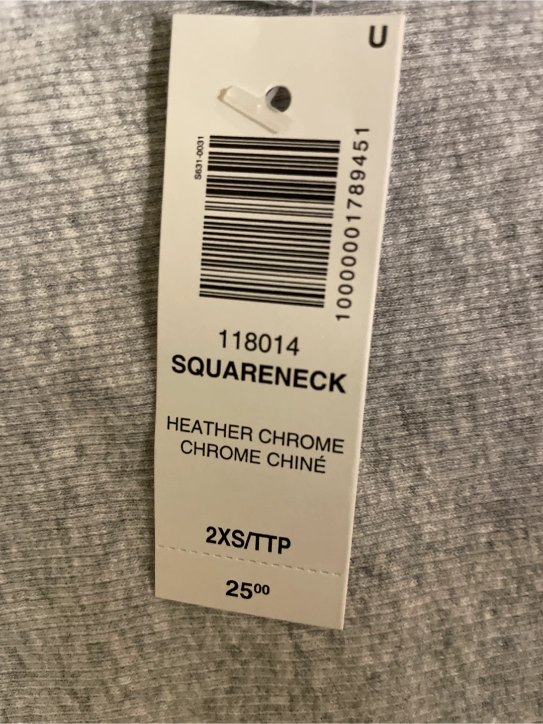 TNA HomeStretch Squareneck Top - Heather Chrome, 2XS - photo 4