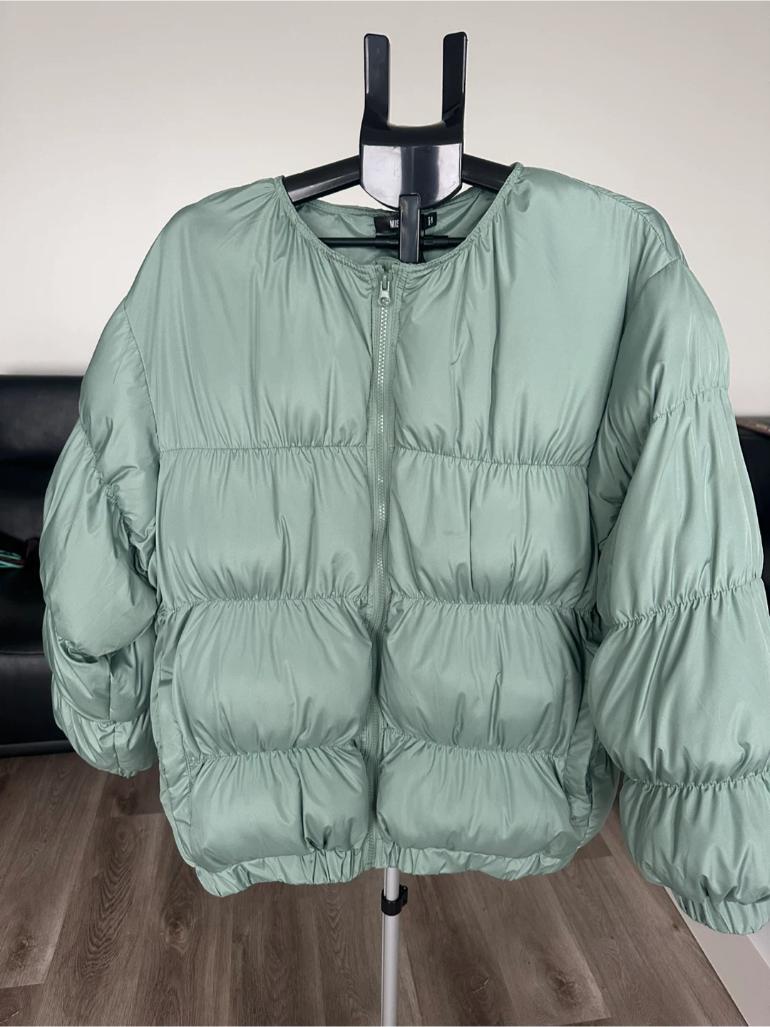 MISSGUIDED Marshmallow Padded Puffer Jacket Green Size US size 8 - photo 3