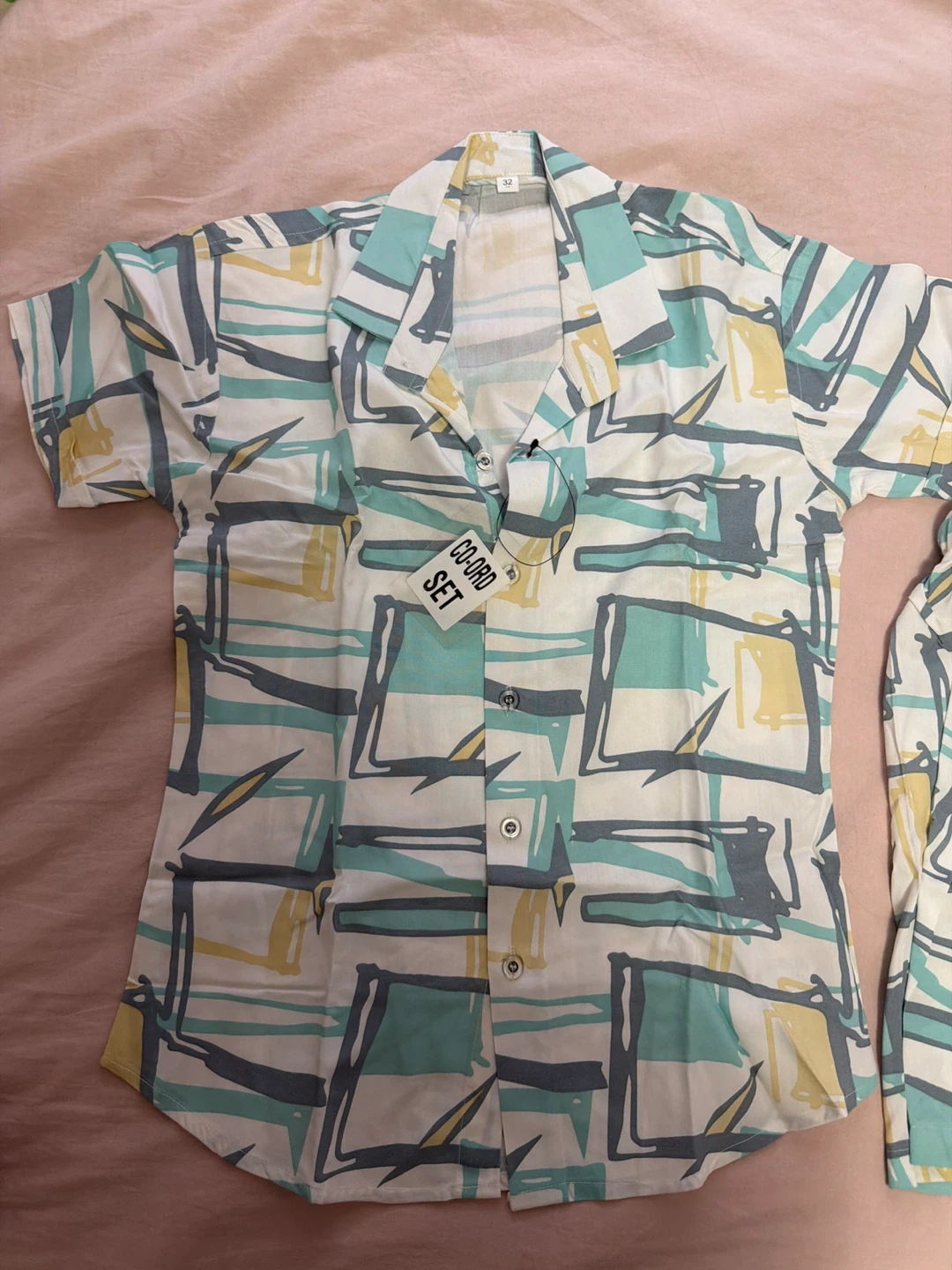 CO-ORD SET Shirt and Shorts - Abstract Print - photo 2