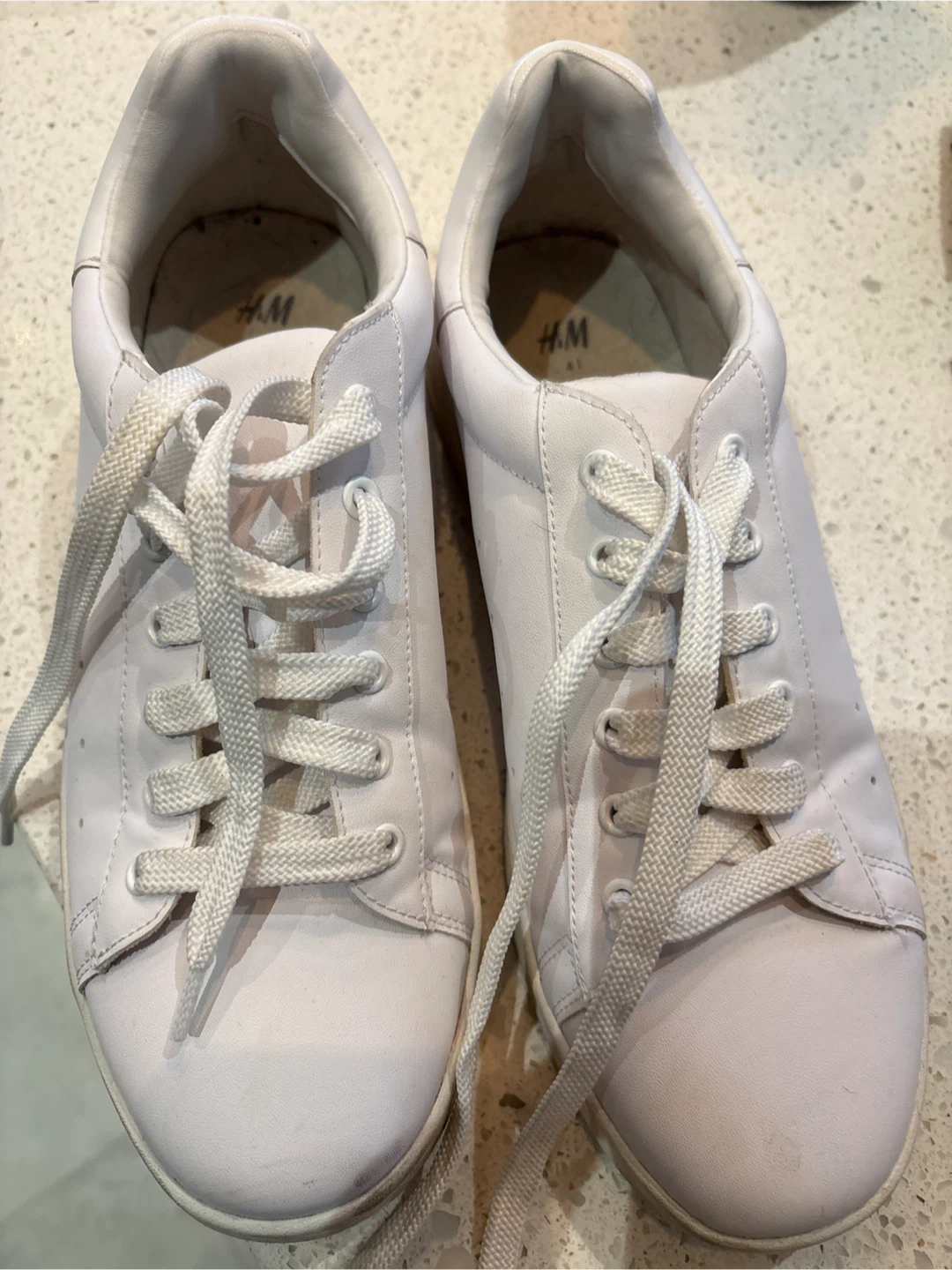 White H&M Lace-Up Sneakers