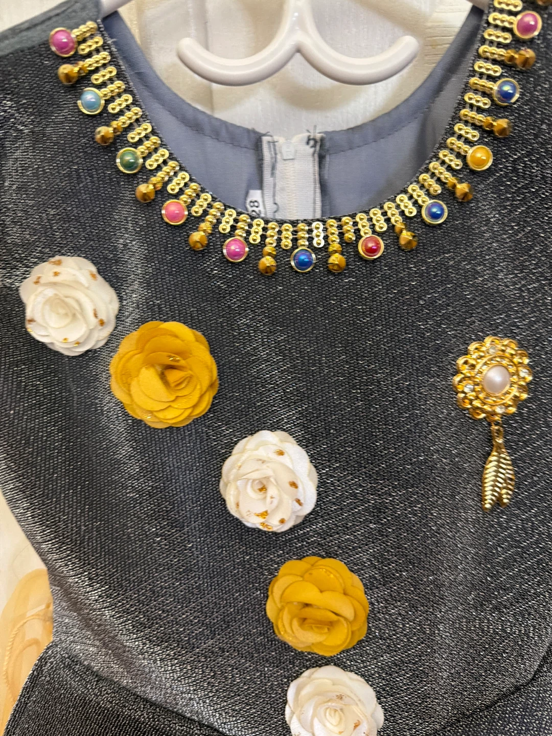 Girls' Sparkly Dress with Embellishments - photo 2