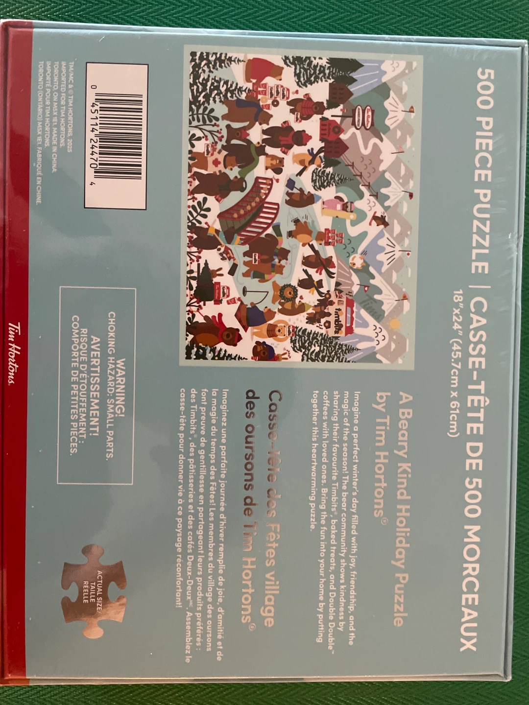 Tim Hortons A Beary Kind Holiday Puzzle - 500 Piece - photo 2