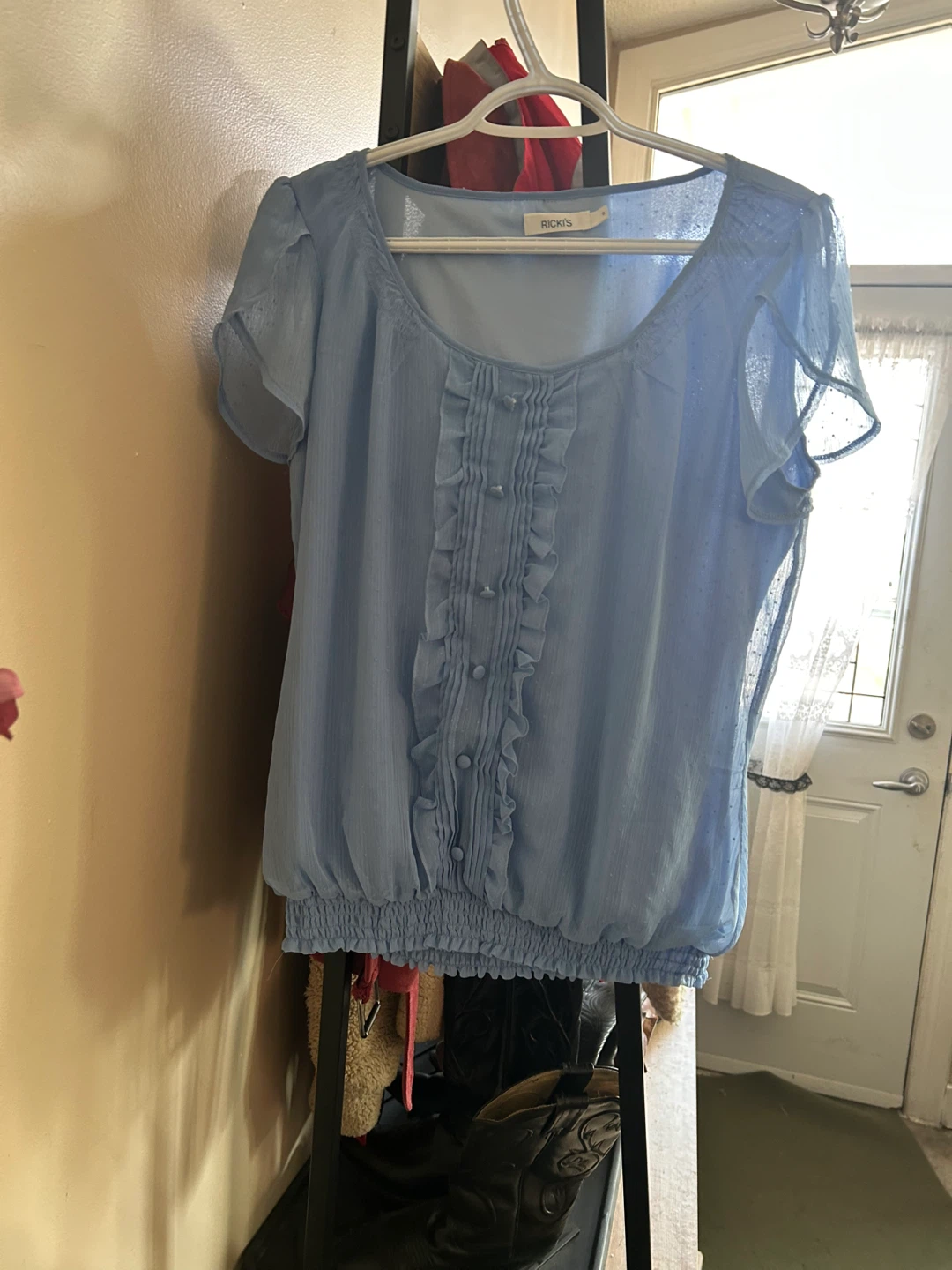 Rickis Blue Sheer Blouse