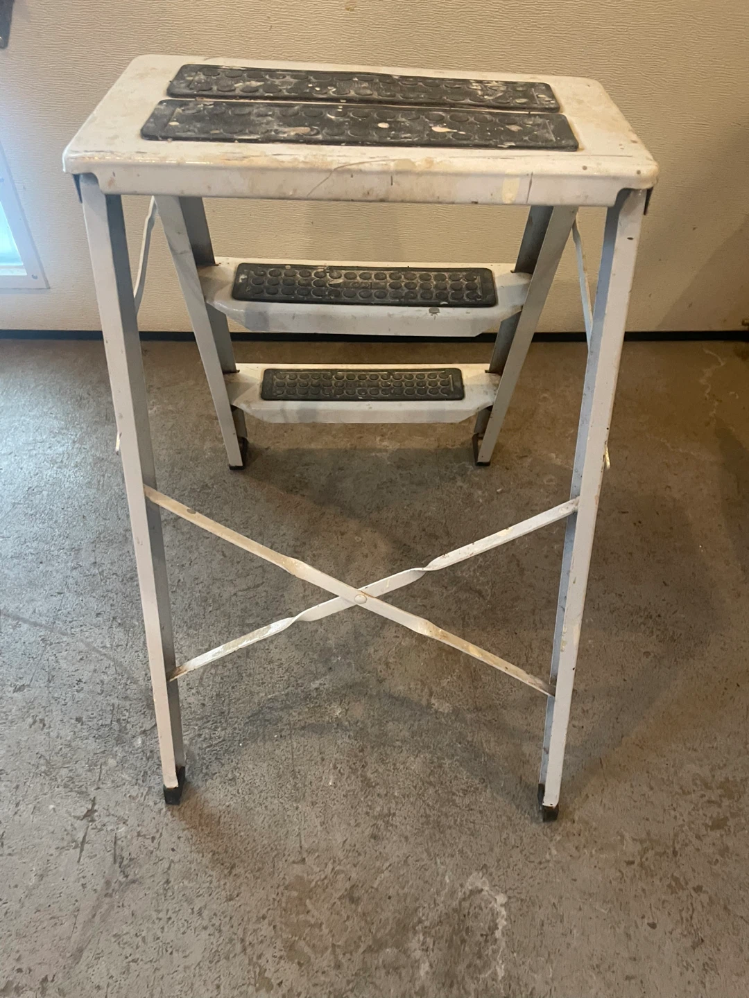 White 3-Step Folding Step Stool - photo 3