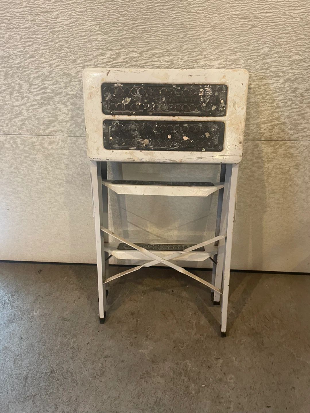 White 3-Step Folding Step Stool - photo 4