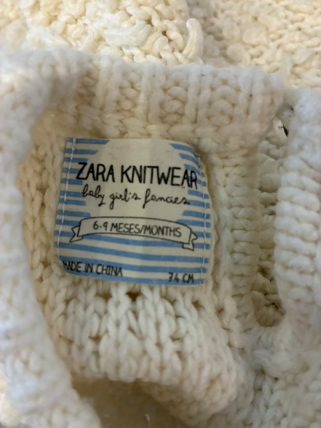Zara Knitwear Baby Girl's Sweater Dress 6-9 Months - photo 3