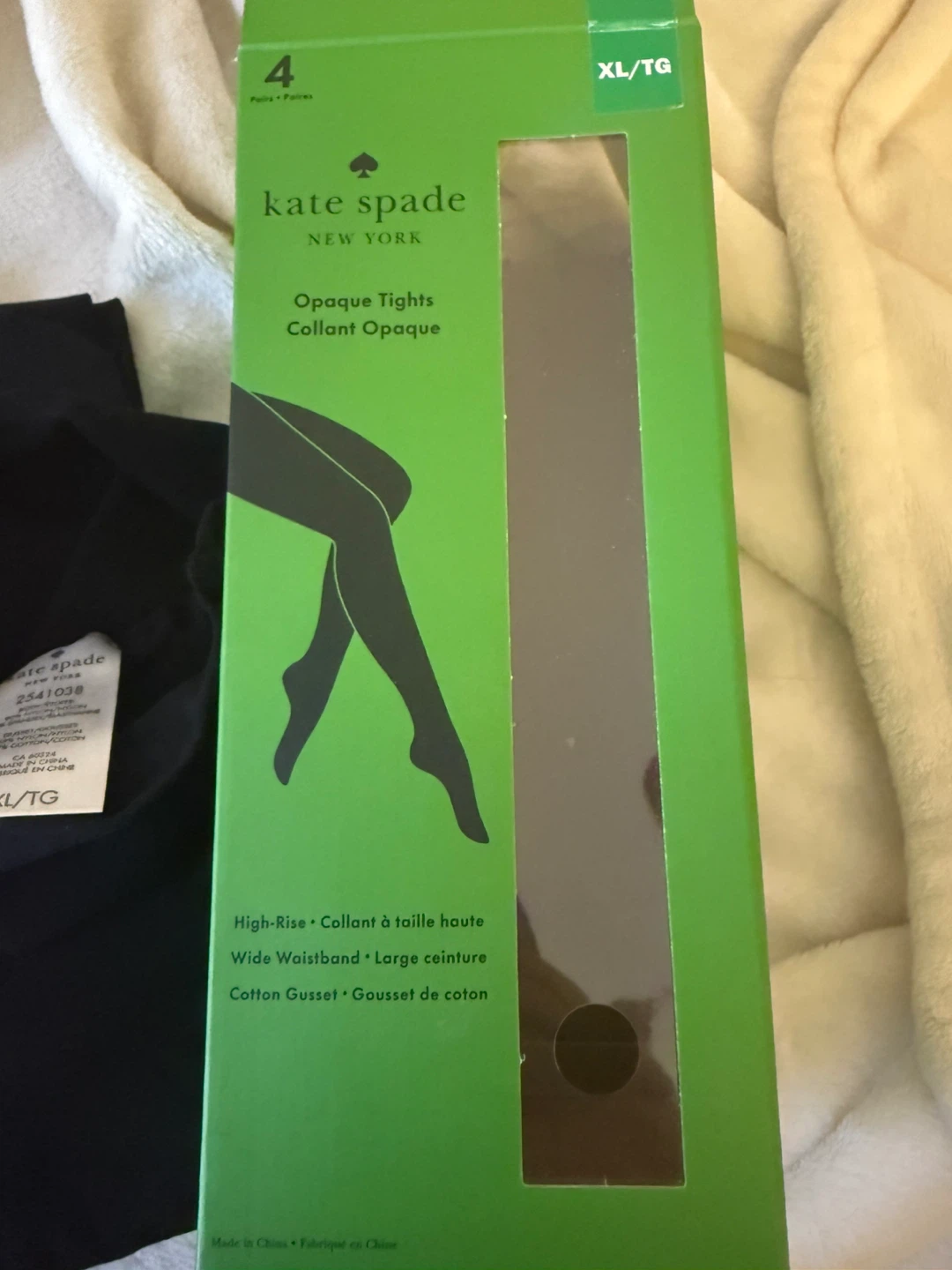 Kate Spade New York Opaque Tights - Black XL/TG - photo 2
