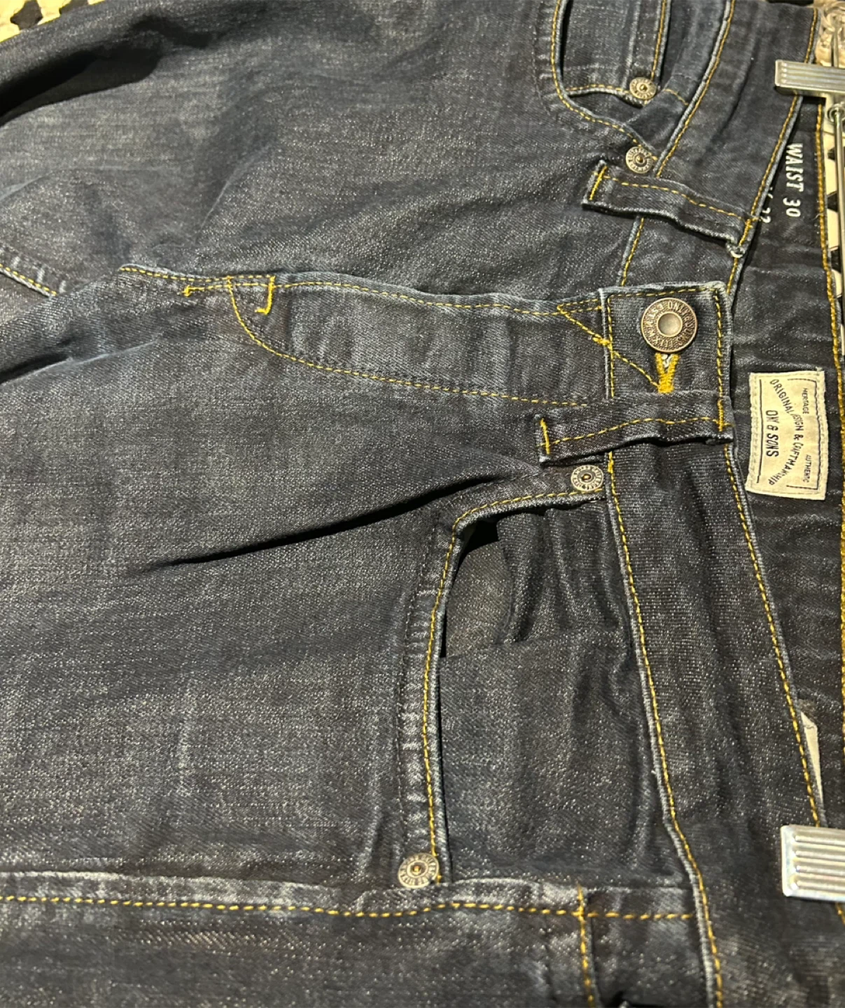 Only and Sons Dark Wash Denim Jeans - Waist 30 - photo 4