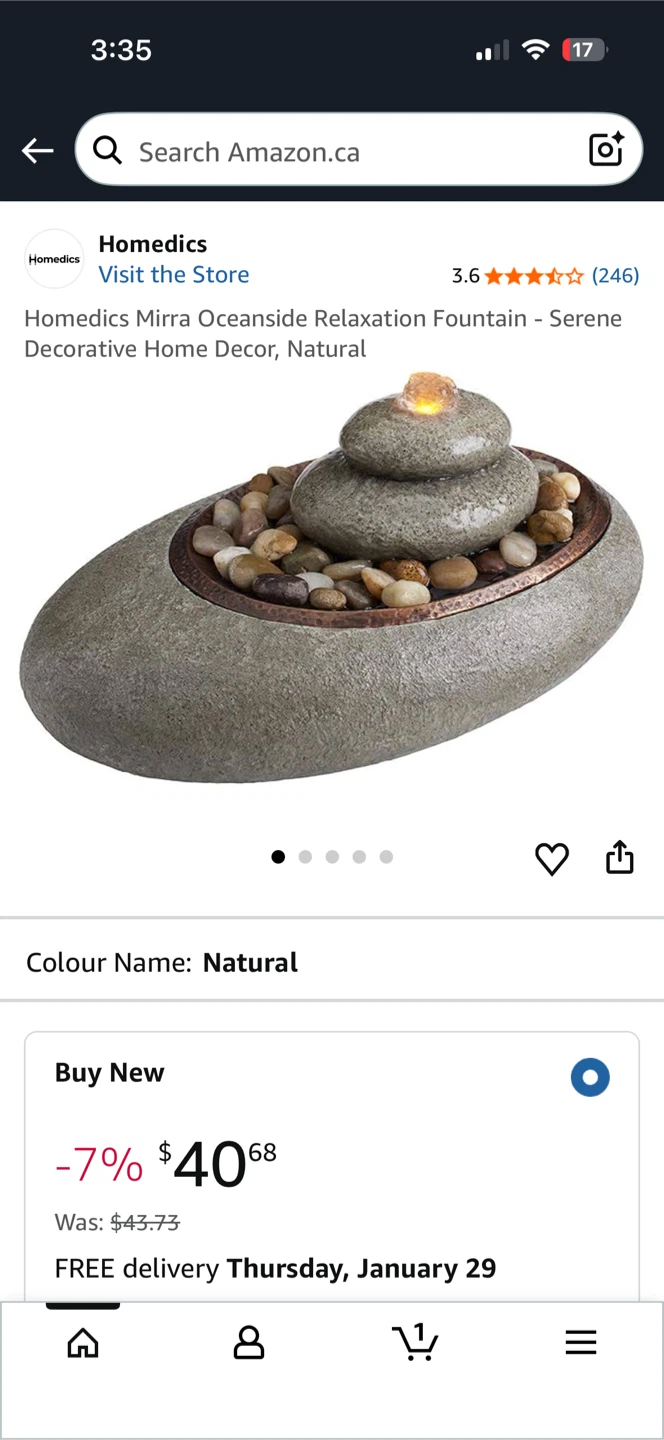 HoMedics Mirra Oceanside Relaxation Fountain