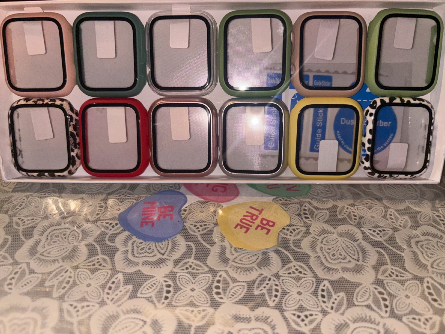 12 Pack apple Watch Screen Protectors Cases- 44mm