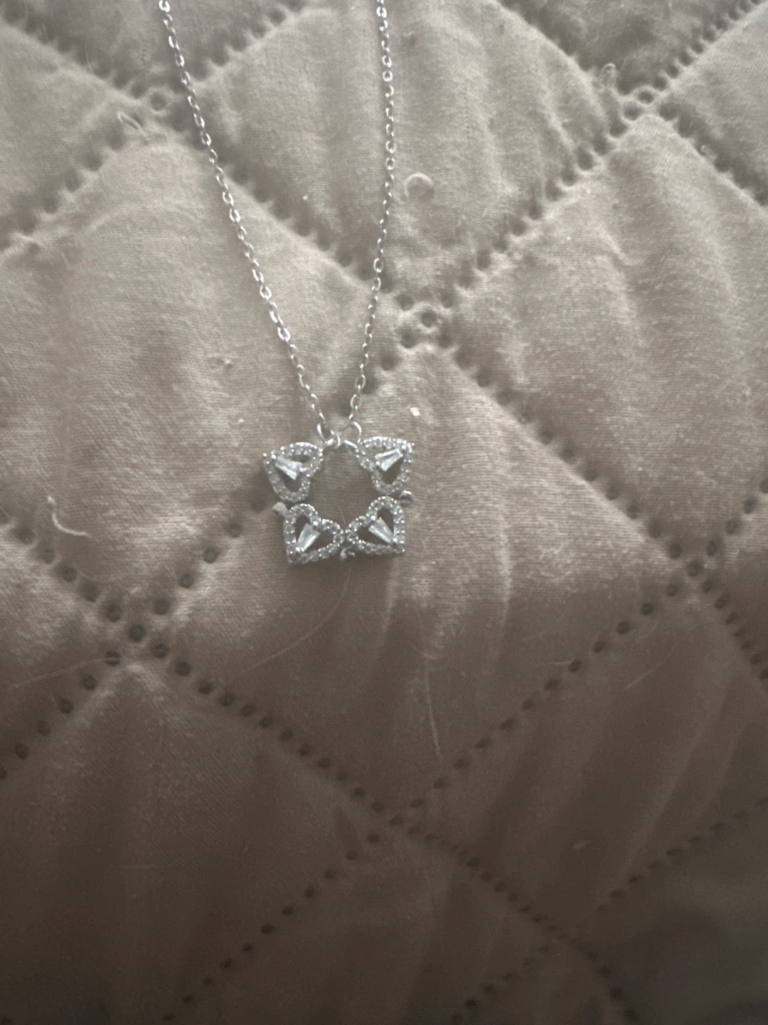 Silver Necklace with Heart-Shaped Pendant - photo 2