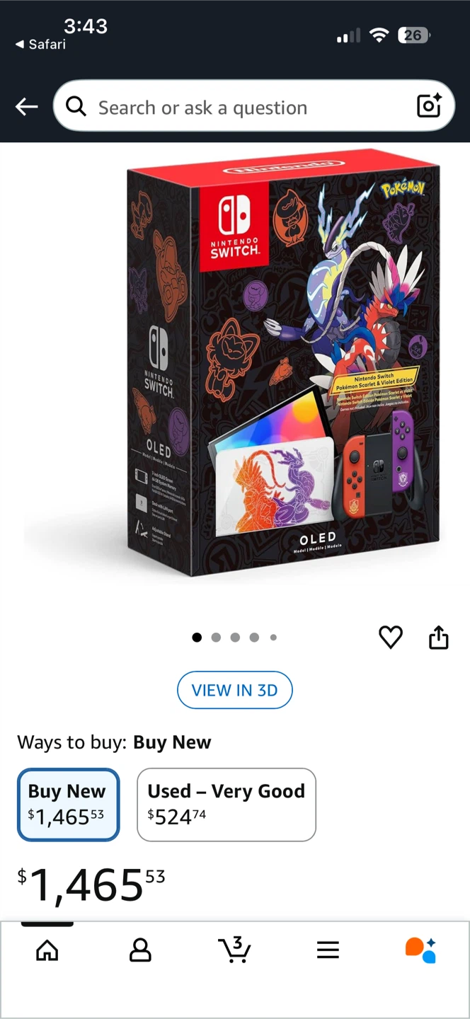 Nintendo Switch OLED Pokémon Scarlet & Violet Edition