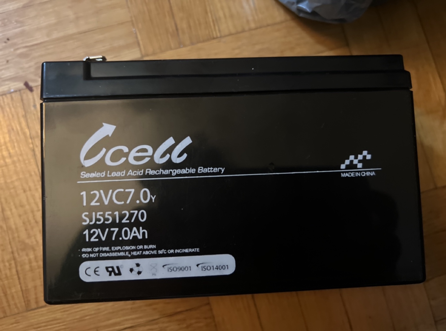 Ccell & Solex Sealed Lead Acid Rechargeable Battery 12V 7Ah - photo 2