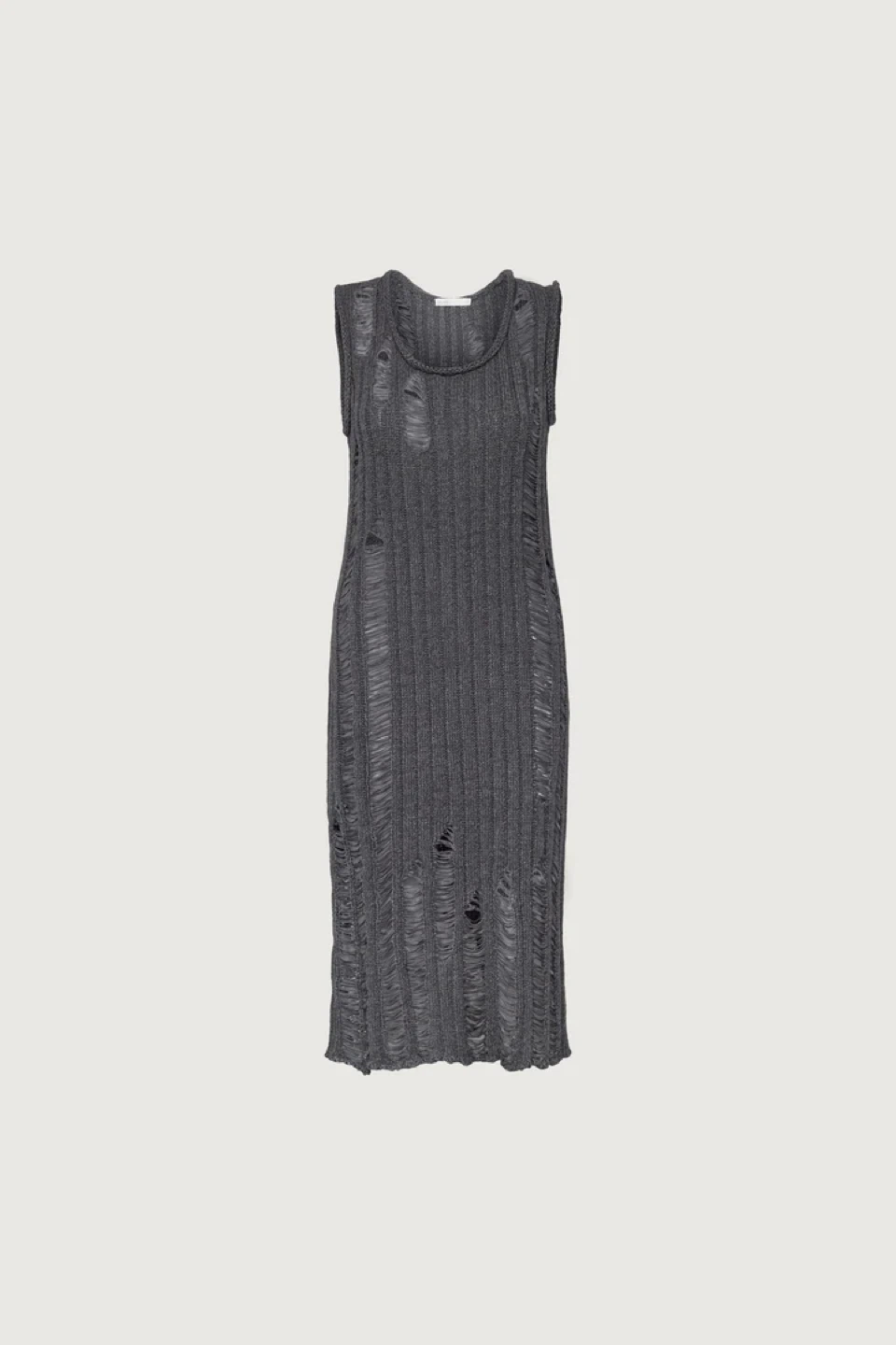 Oak + Fort Grey Distressed Knit Dress