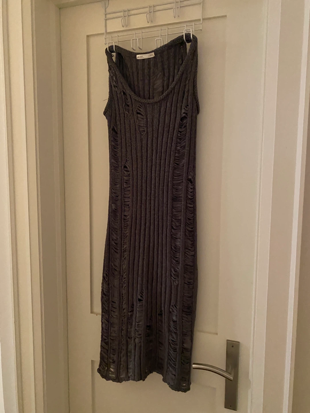 Oak + Fort Grey Distressed Knit Dress - photo 2