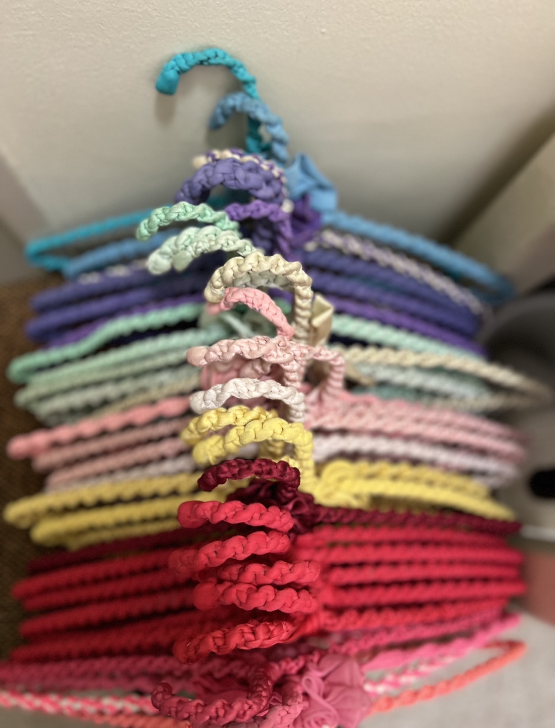 (Price of Each) colourful fabric hangers with floral accents - photo 3