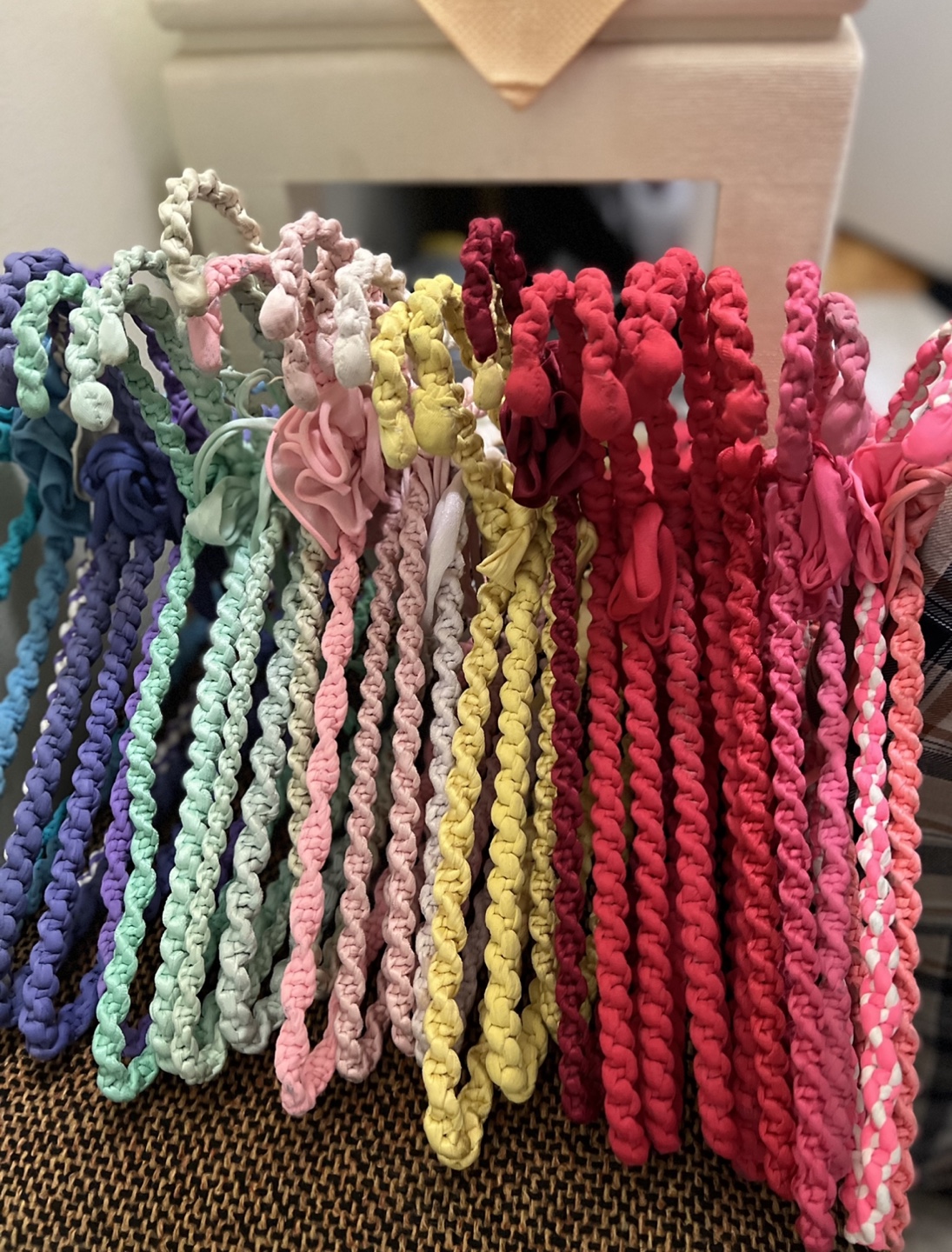 (Price of Each) colourful fabric hangers with floral accents - photo 2