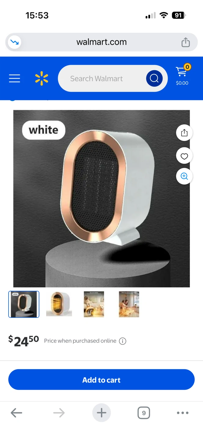 White Personal Mini Heater - photo 3