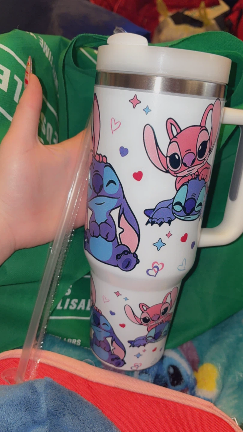 Stitch Themed Tumbler, Pouch, Stickers, and Pen