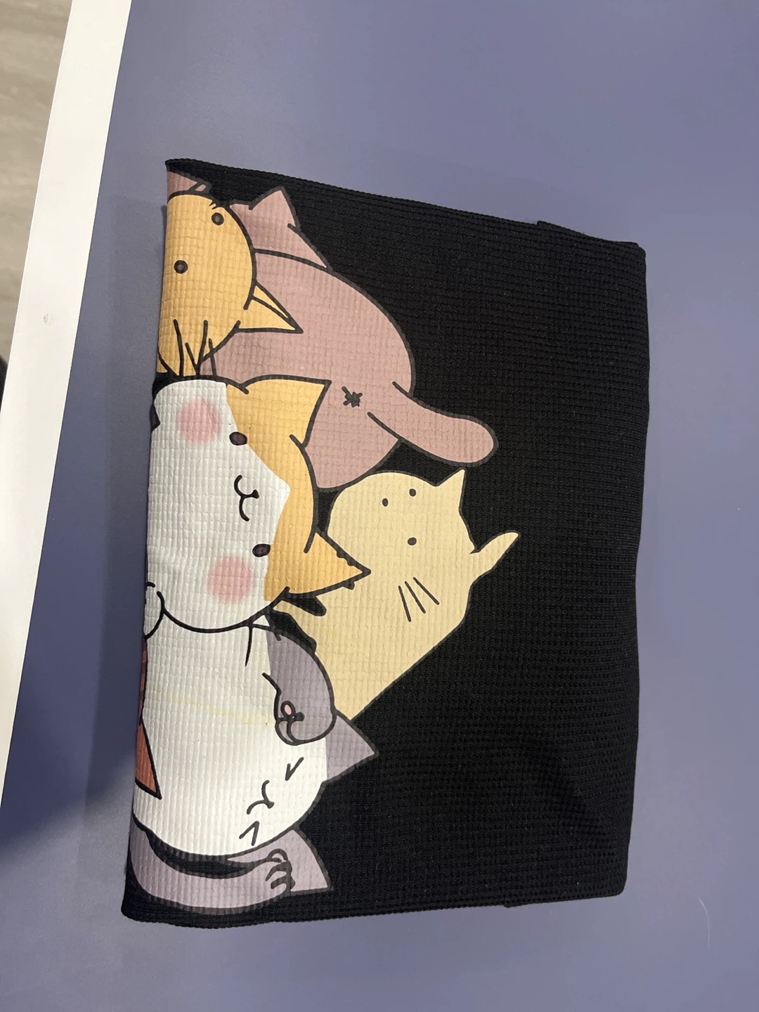Black T-Shirt with Cute Cat Graphic - photo 3