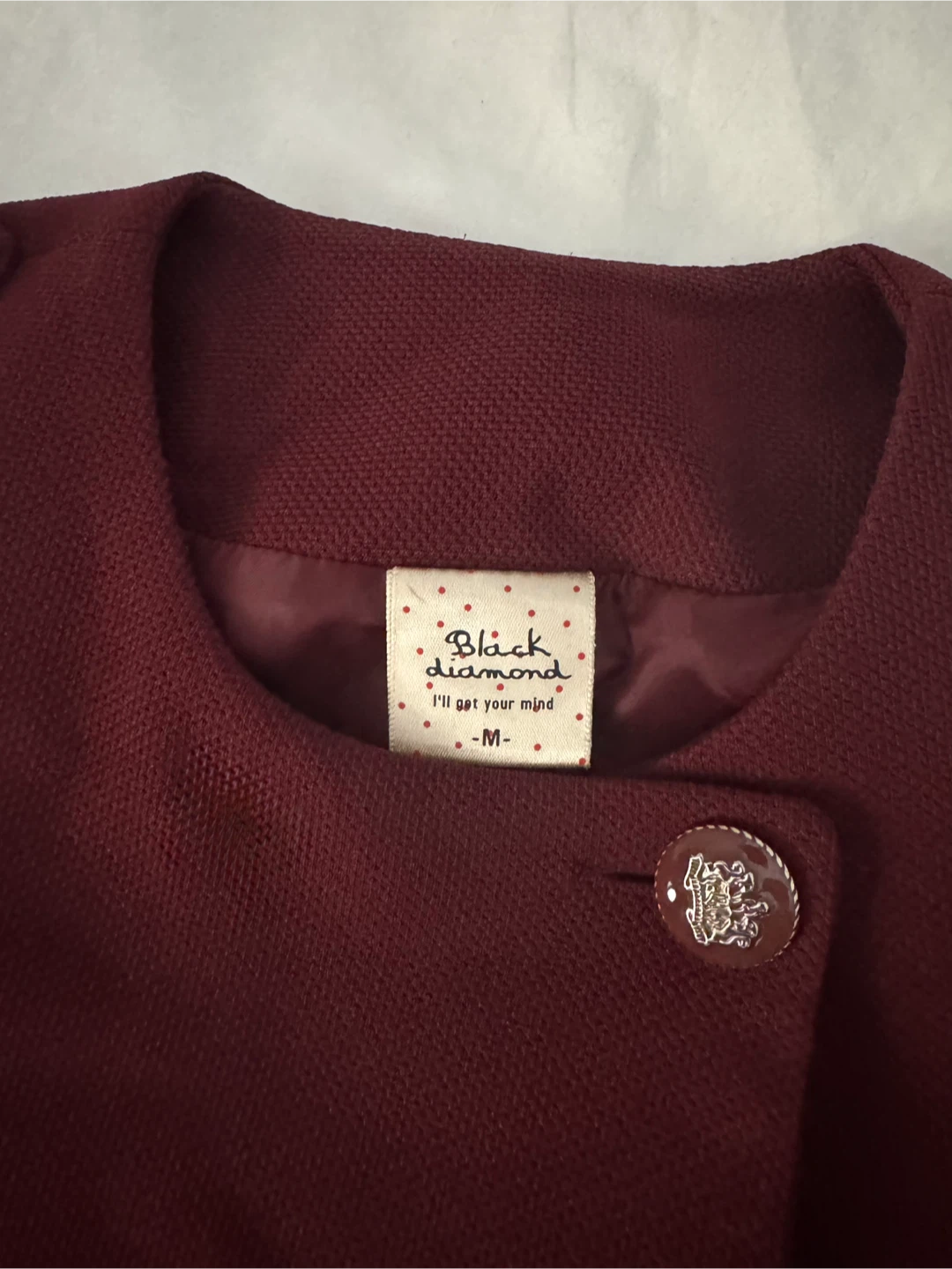 Black Diamond Peplum coat - Burgundy - Size M - photo 2