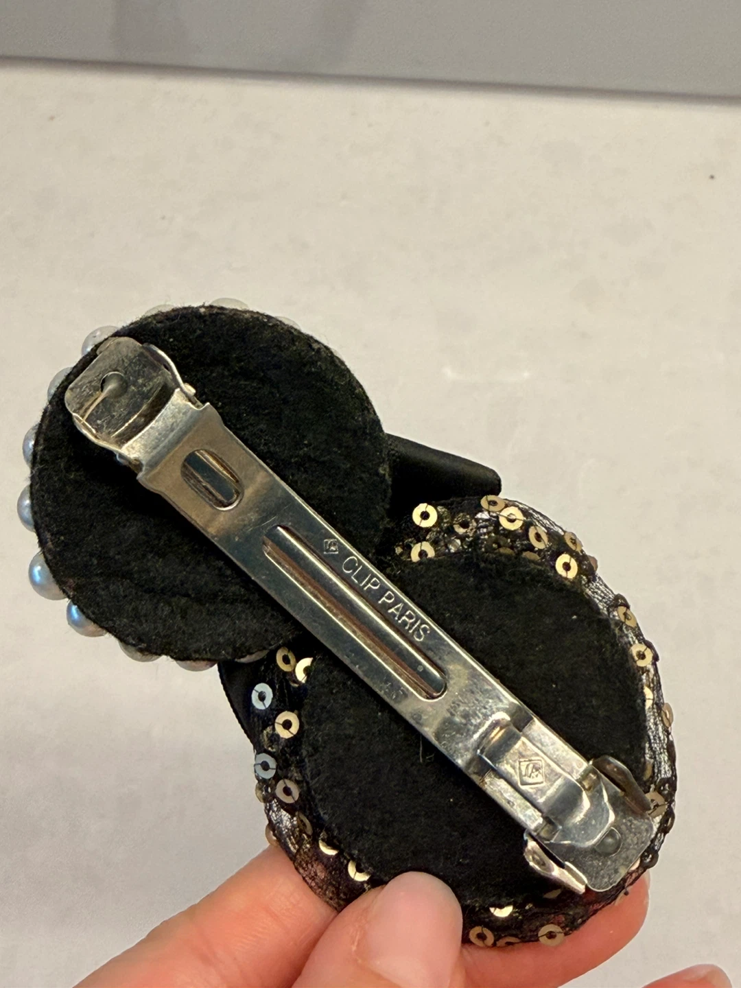 Clip Paris Sequin and Pearl Hair Clip - photo 3