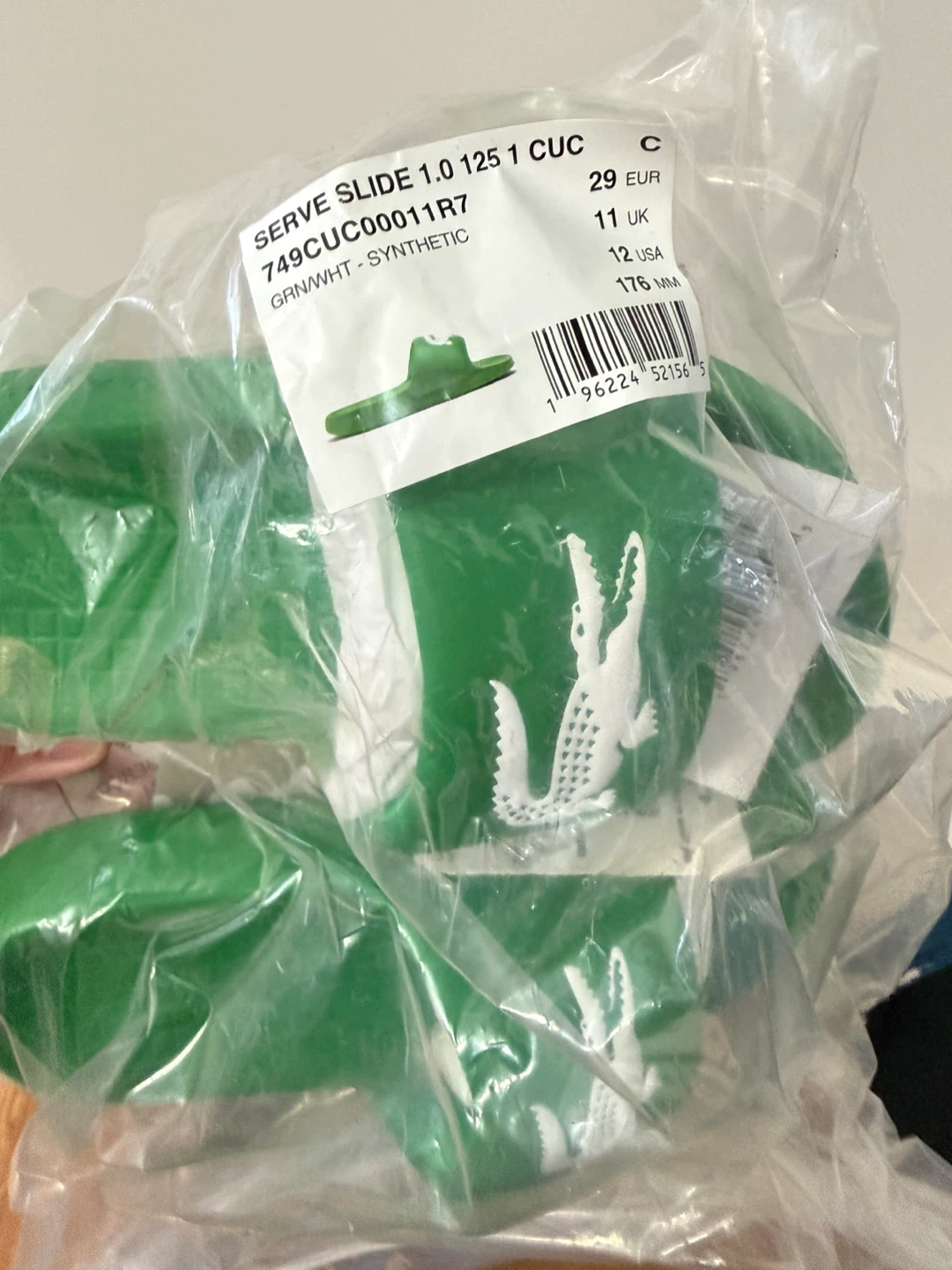 Kids Lacoste Serve Slide 1.0 Green Slides Size 11 US - photo 4