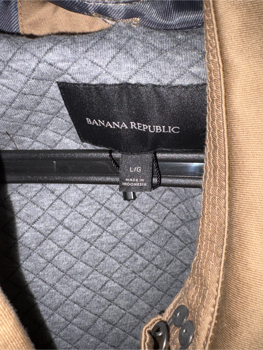 Banana Republic Men's Tan Trench Coat Size L - photo 2