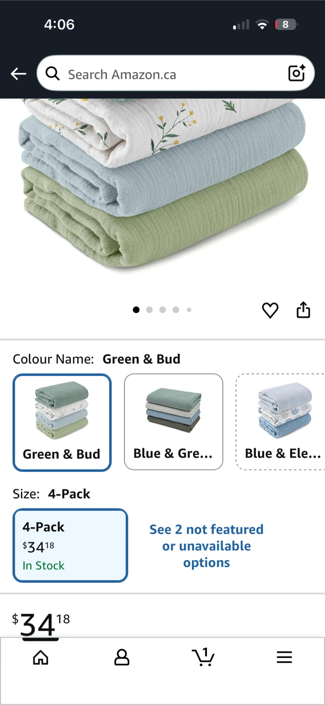 Muslin Swaddle Blankets (4-Pack)