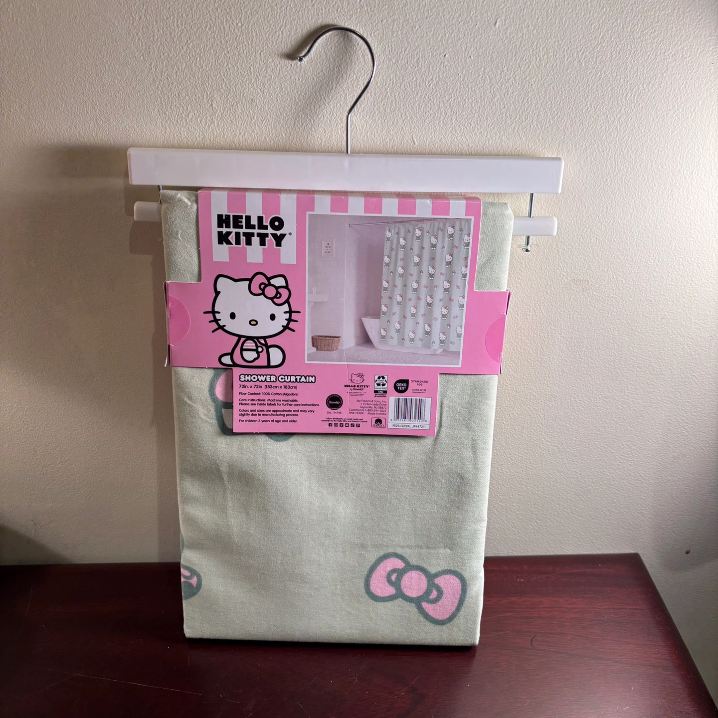 NEW Hello Kitty Shower Curtain - 72in x 72in