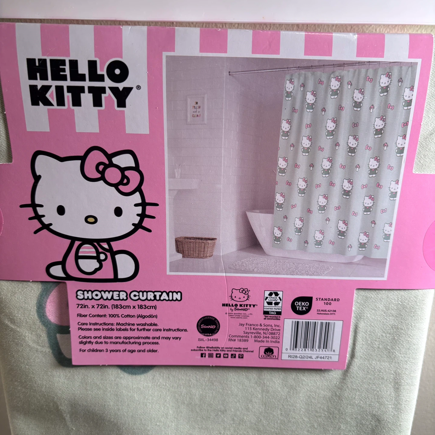 NEW Hello Kitty Shower Curtain - 72in x 72in - photo 4