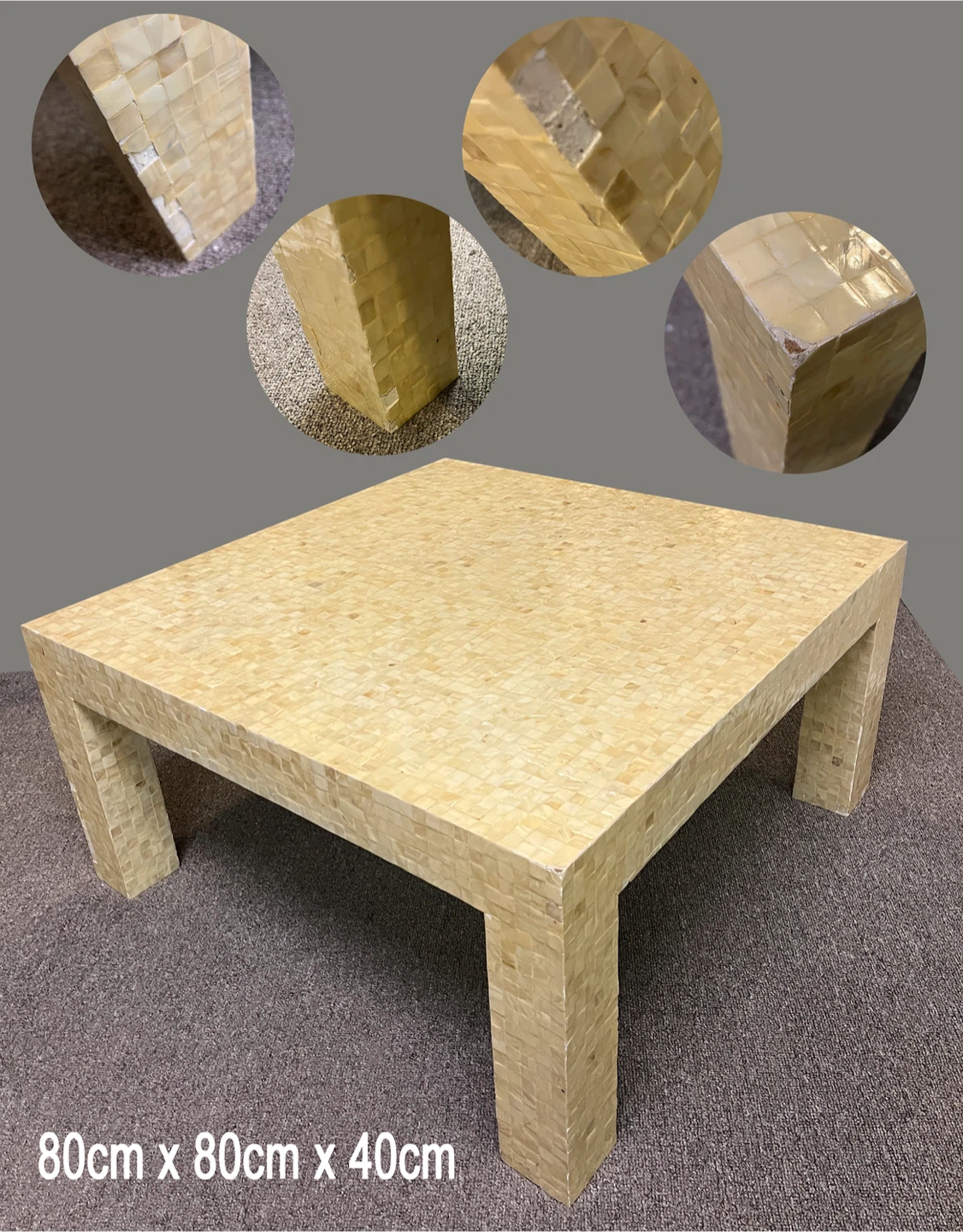 Hand crafted decorative table