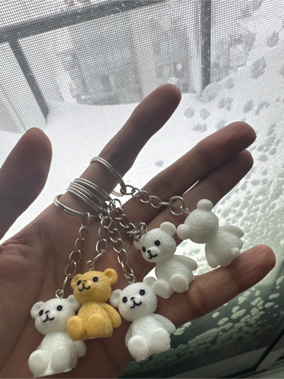 Set of 5 Teddy Bear Keychains