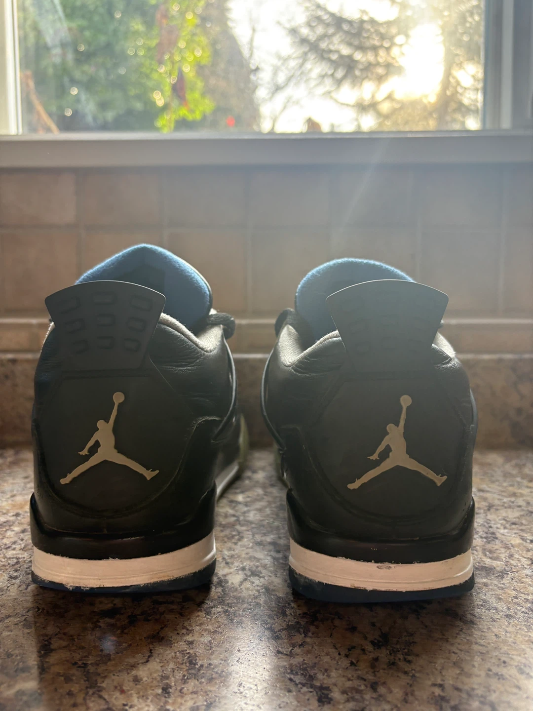 Jordan 4 Retro Black Blue Sneakers - photo 2