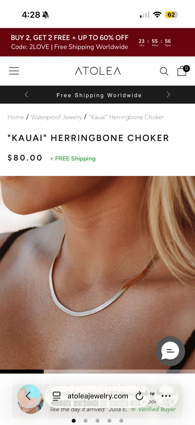 Atolea Sun Necklace & Herringbone Choker Set - photo 2