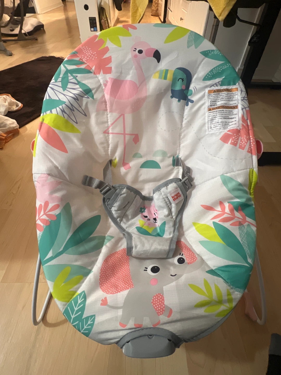 Bright Starts Baby Bouncer Seat. Battery included.